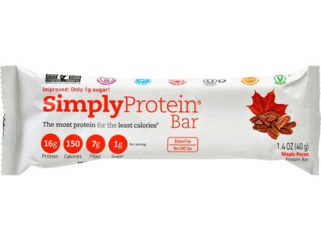 Simplyprotein Protein Bar - Maple Pecan - 1.41 Oz - Case Of 12 Supply