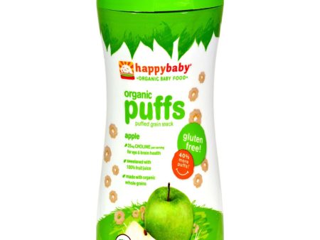 Happy Baby Organic Puffs Apple - 2.1 Oz - Case Of 6 Online Sale