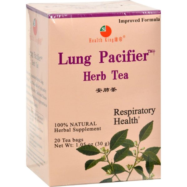 Health King Lung Pacifier Herb Tea - 20 Tea Bags on Sale