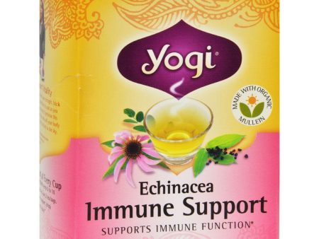 Yogi Immune Support Herbal Tea Echinacea - 16 Tea Bags - Case Of 6 Sale