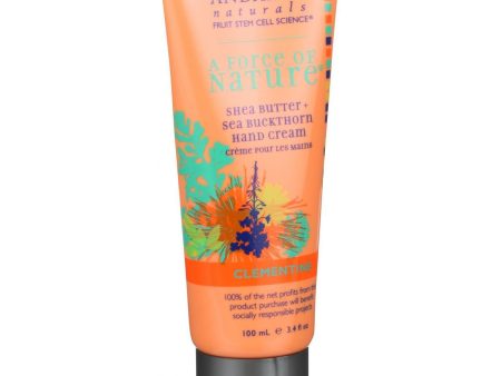 Andalou Naturals Hand Cream - A Force Of Nature Shea Butter Plus Sea Buckthorn - Clementine - 3.4 Oz Online