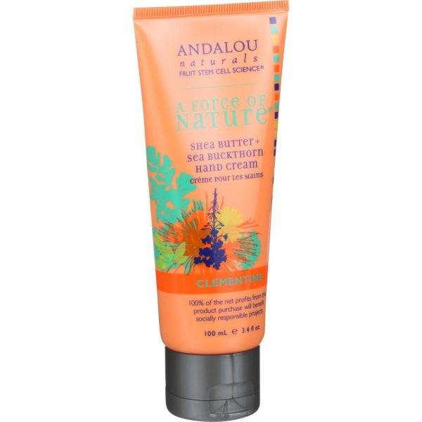 Andalou Naturals Hand Cream - A Force Of Nature Shea Butter Plus Sea Buckthorn - Clementine - 3.4 Oz Online