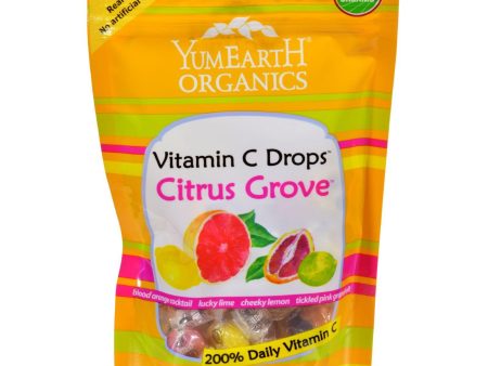 Yummy Earth Organic Vitamin C Drops - Citrus Grove - Case Of 6 - 3.3 Oz Online Sale