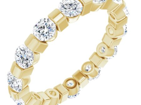 14K Yellow 1 1 2 CTW Natural Diamond Eternity Band Size 5 Fashion