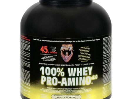 Healthy  n Fit Nutritionals Whey Pro-amino Vanilla Ice Cream - 5 Lbs Fashion