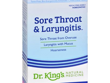 King Bio Homeopathic Sore Throat And Laryngitis Reliever - 2 Fl Oz For Cheap