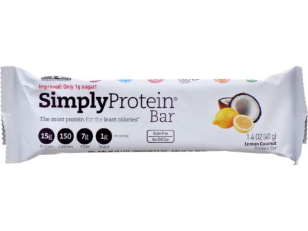 Simplyprotein Protein Bar - Lemon Cconut - 1.41 Oz - Case Of 12 on Sale