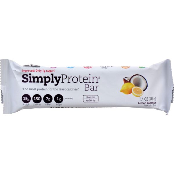 Simplyprotein Protein Bar - Lemon Cconut - 1.41 Oz - Case Of 12 on Sale