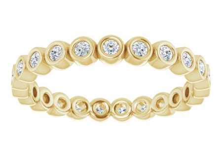 14K Yellow 1 3 CTW Natural Diamond Eternity Band Size 6 Sale