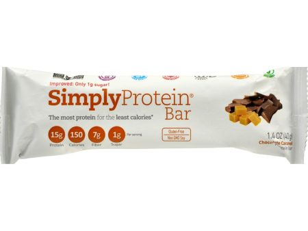 Simplyprotein Protein Bar - Chocolate Caramel Peanut - 1.41 Oz - Case Of 12 Hot on Sale