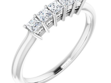 Platinum 1 3 CTW Natural Diamond Anniversary Band Cheap