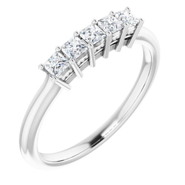 Platinum 1 3 CTW Natural Diamond Anniversary Band Cheap