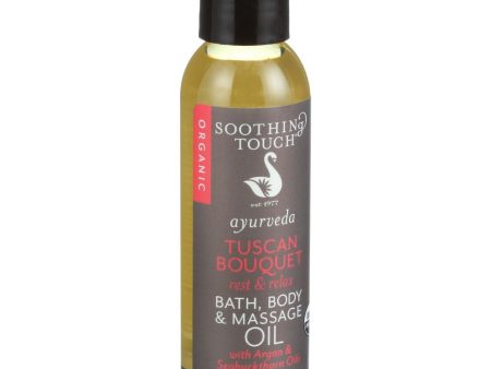 Soothing Touch Bath Body And Massage Oil - Ayurveda - Tuscan Bouqet - Rest And Relax - 4 Oz Discount