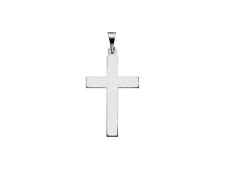 14K White 22 x 14 mm Cross Pendant Online