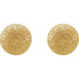 14K Yellow 4 mm Stardust Ball Earrings Fashion