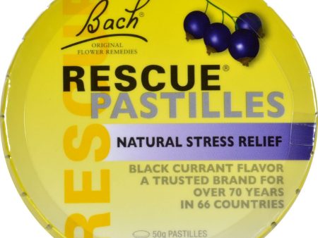 Bach Flower Remedies Rescue Pastilles Black Currant - 1.7 Oz - Case Of 12 Hot on Sale