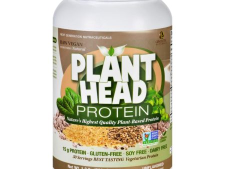 Genceutic Naturals Plant Head Protein - Unflavored - 1.3 Lb For Sale