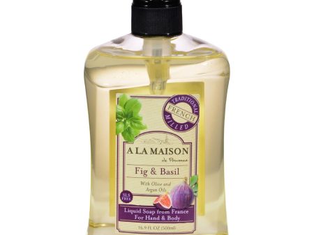 A La Maison French Liquid Soap - Fig And Basil - 16 Oz on Sale