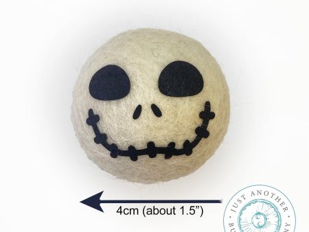 Spooky White Felted-Wool Ball - 4CM Supply