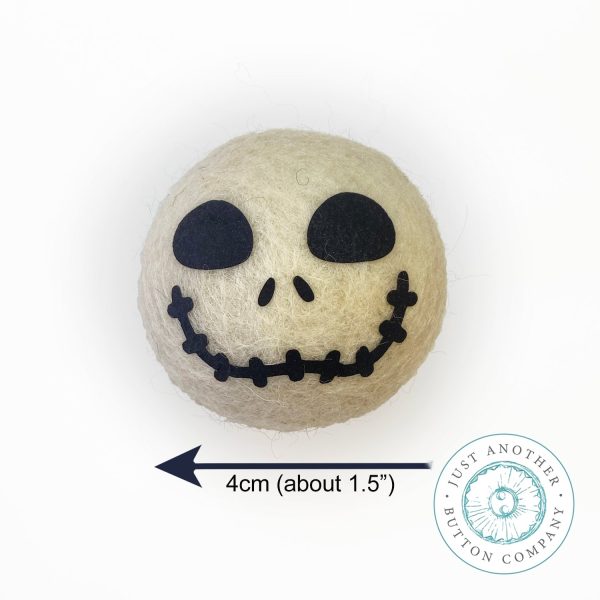 Spooky White Felted-Wool Ball - 4CM Supply