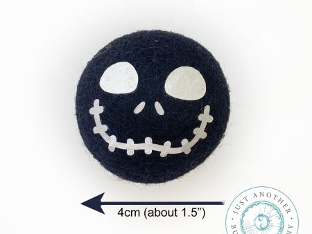 Spooky Black Felted-Wool Ball - 4CM Supply