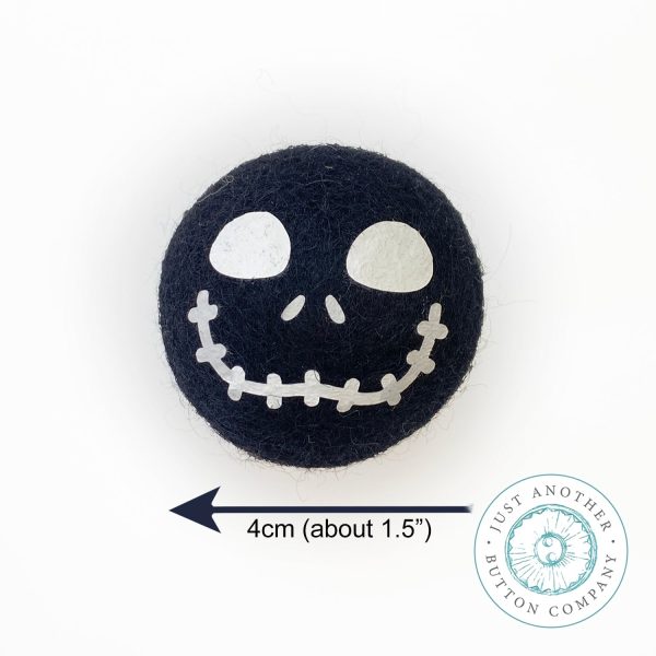 Spooky Black Felted-Wool Ball - 4CM Supply