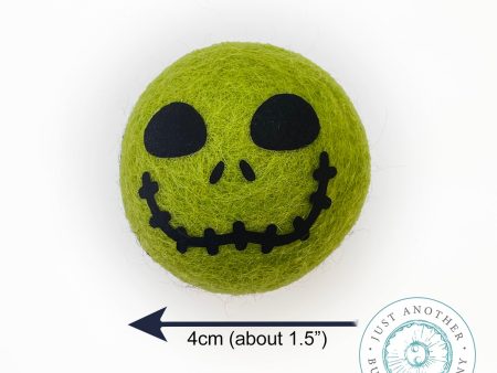 Spooky Lime Green Felted-Wool Ball - 4CM Online now