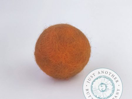 Burnt Orange Felted-Wool Ball - 2.5 CM Sale