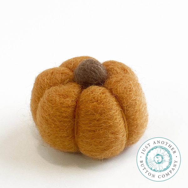 Ochre Felted-Wool Pumpkin Cheap