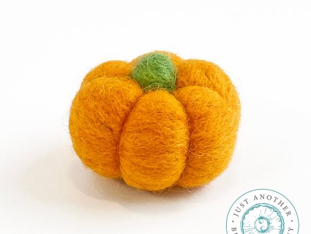 Orange Felted-Wool Pumpkin Online Hot Sale