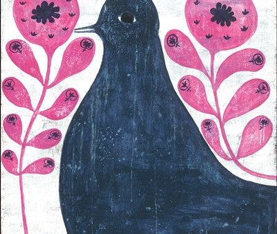 Black Bird In Flowers Art Print on Sale