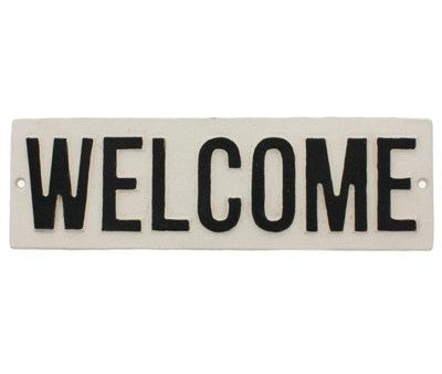 Cast Iron Sign -WELCOME- Online now